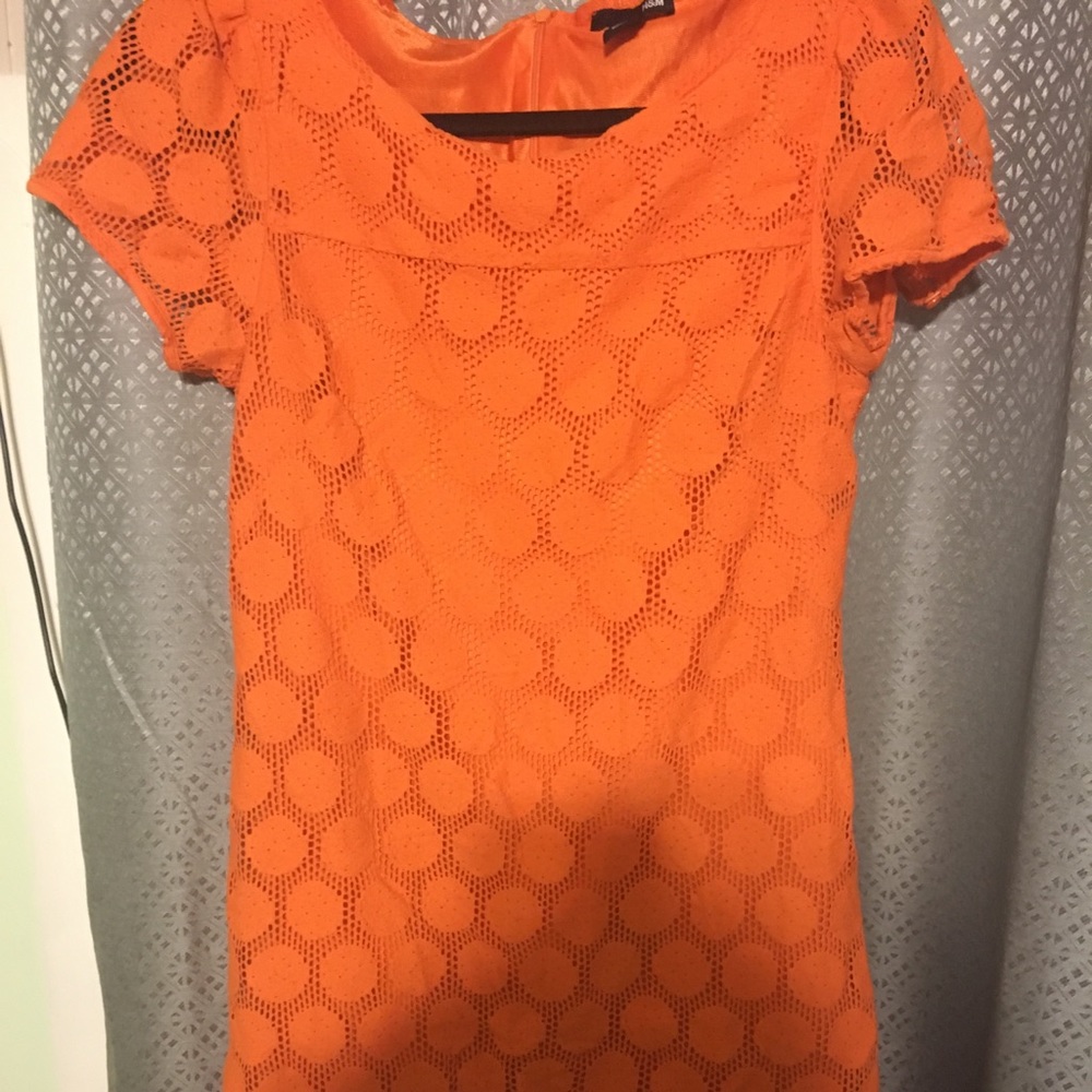 Orange polkadot dress